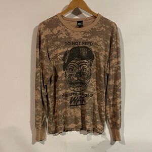Death treasures dogs of war Camouflage Long Sleeve Graphic Shirt